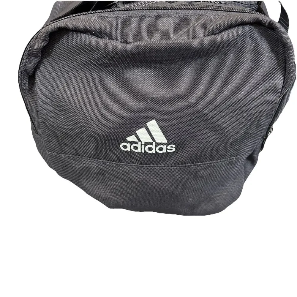 Adidas Unisex Black Originals Santiago II Zip Pockets Travel Luggage Duffel Bag